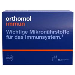 Eine blaue Packung mit Mikronährstoffen für das Immunsystem.