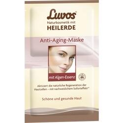 Packung einer Anti-Aging-Maske mit Heilerde und Algen-Essenz.