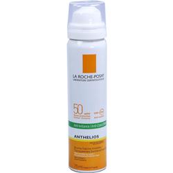Sonnencreme-Spray mit Lichtschutzfaktor 50 in einer weißen Flasche.