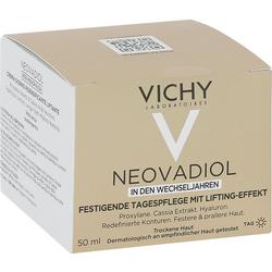 Beige Verpackung einer Vichy Neovadiol Gesichtscreme für reifere Haut.