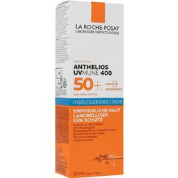 Sonnencreme-Verpackung mit Lichtschutzfaktor 50+ für empfindliche Haut.